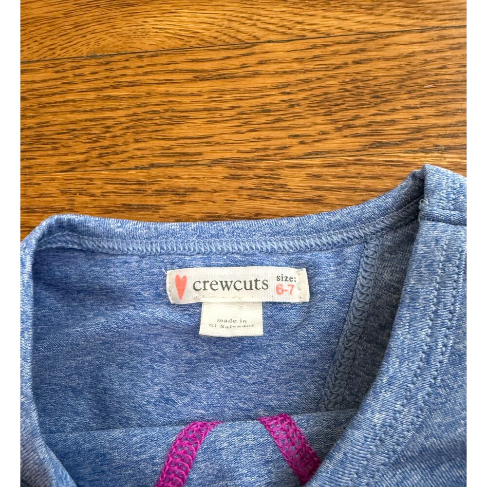 Crewcuts Girls' Blue Active Shirt Size 6-7 - Picture 3 of 4